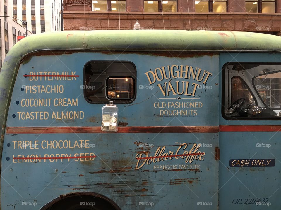 Vintage doughnut truck