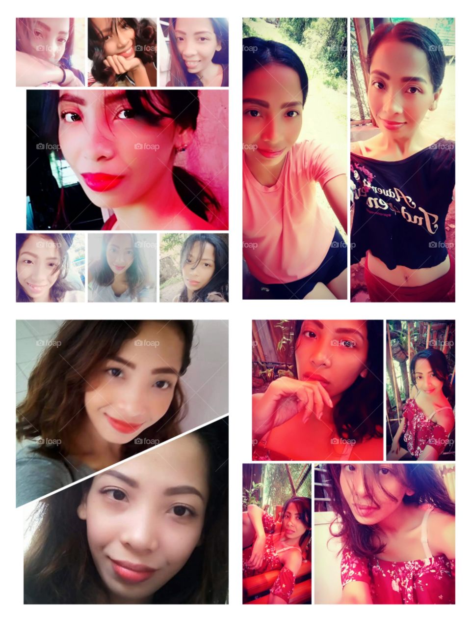 one face with different characters