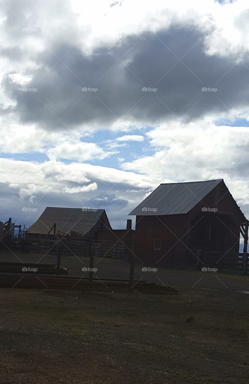 It was a sunny day when we started driving thru a small town in California. Then the storm clouds started rolling in.