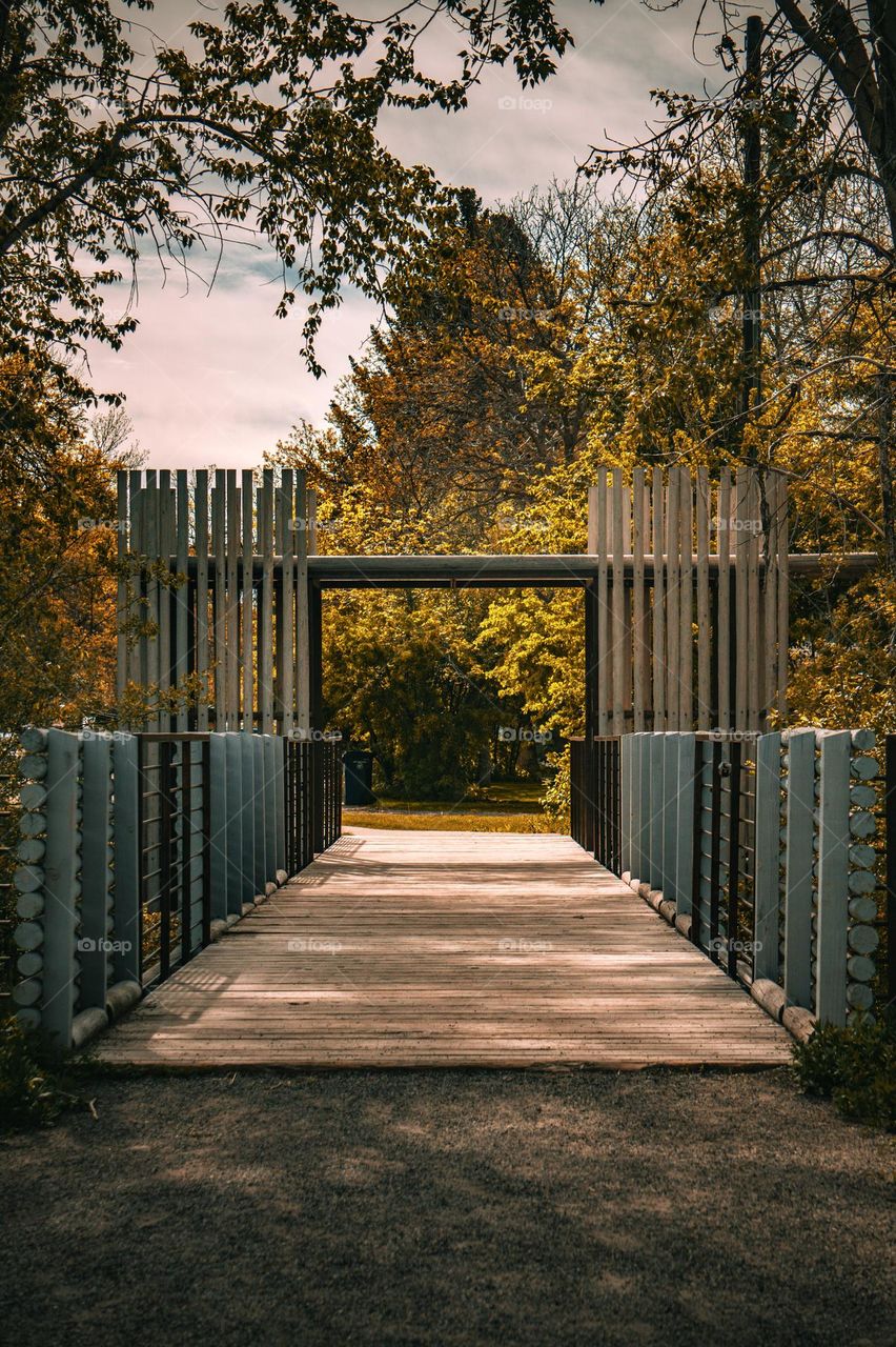 Neat bridge’s entrance.