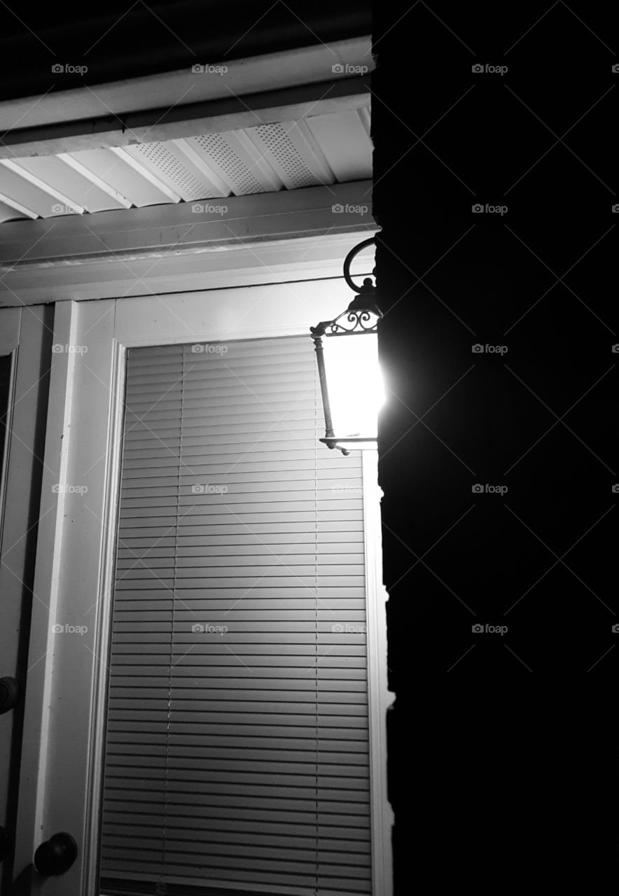 porch light grayscale