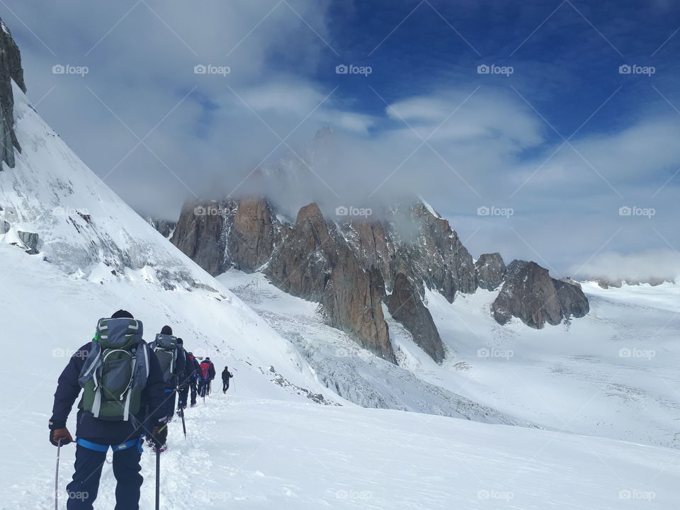 Hiking on Mont Blanc