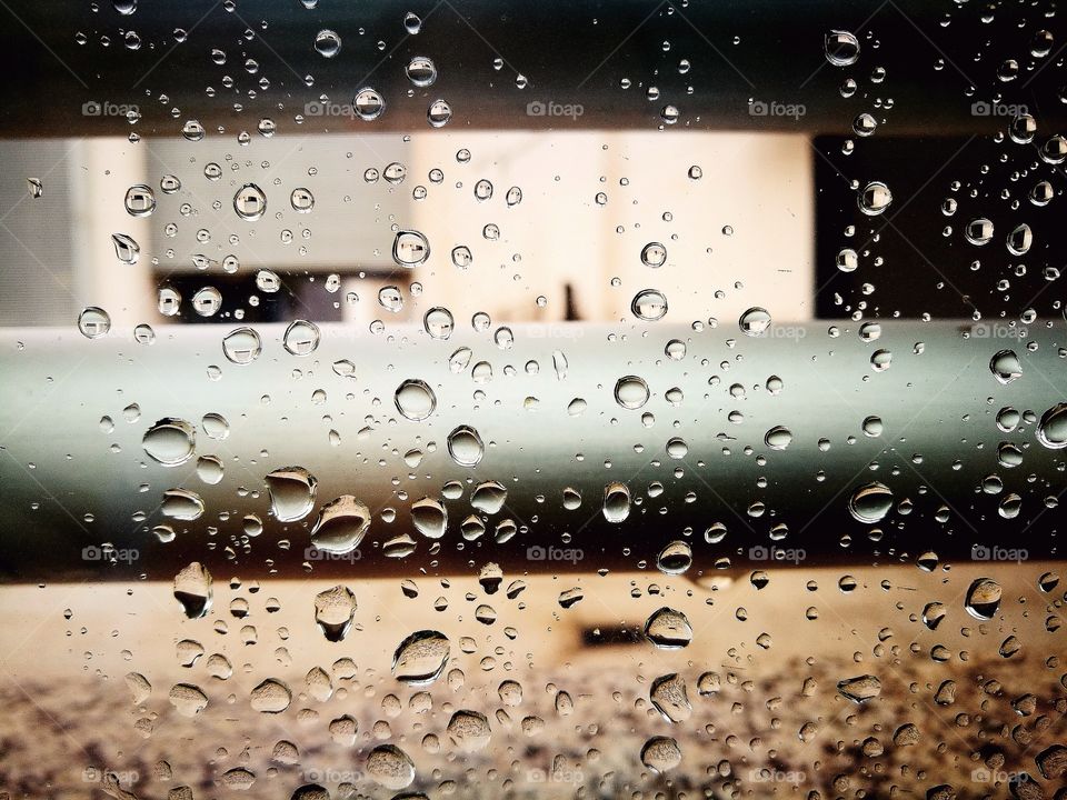 Raindrop of glass
