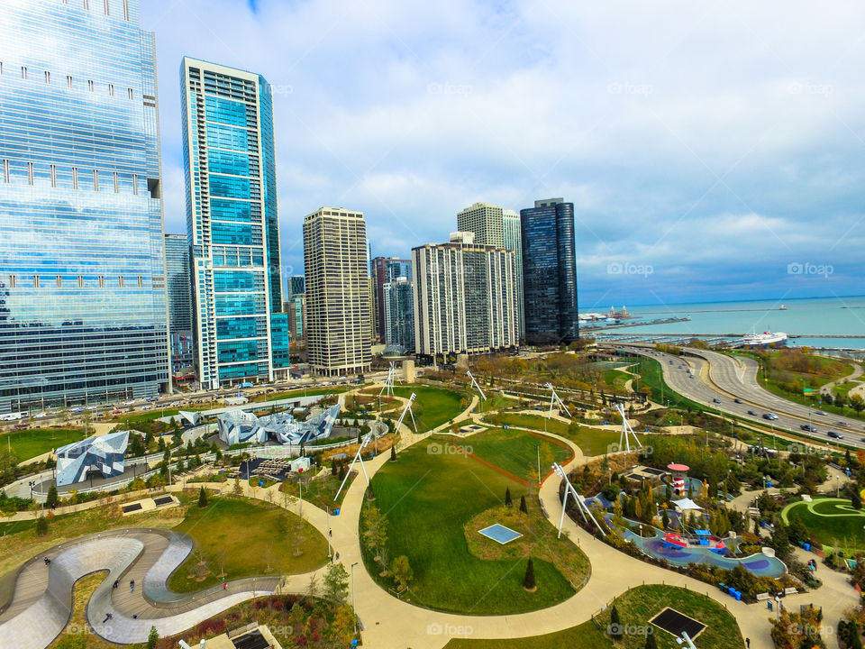 Chicago Aerial Cityscape