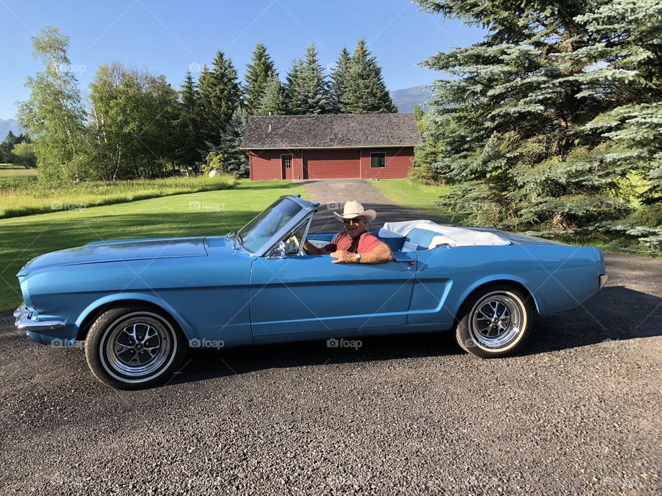 A cowboy and his mustang 