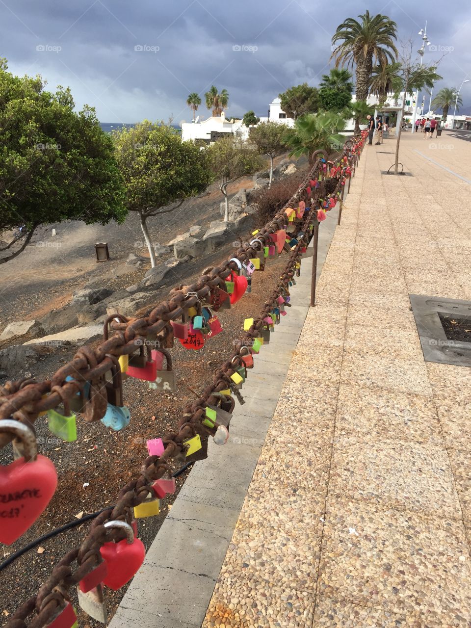 Avenida del amor en Puerto del Carmen Lanzarote 