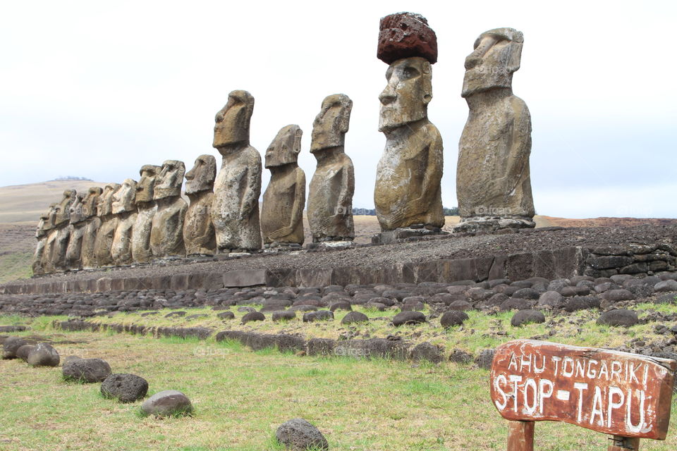 stone statues at Eastern Isand