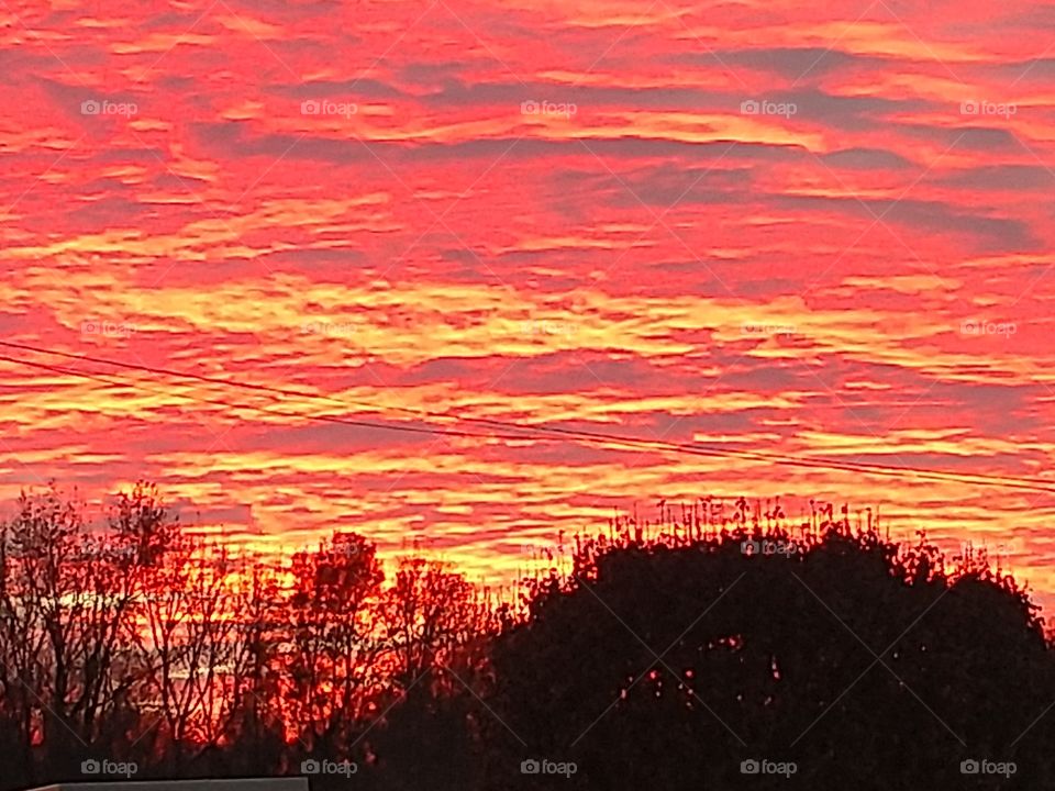 clouds look like they are on fire.