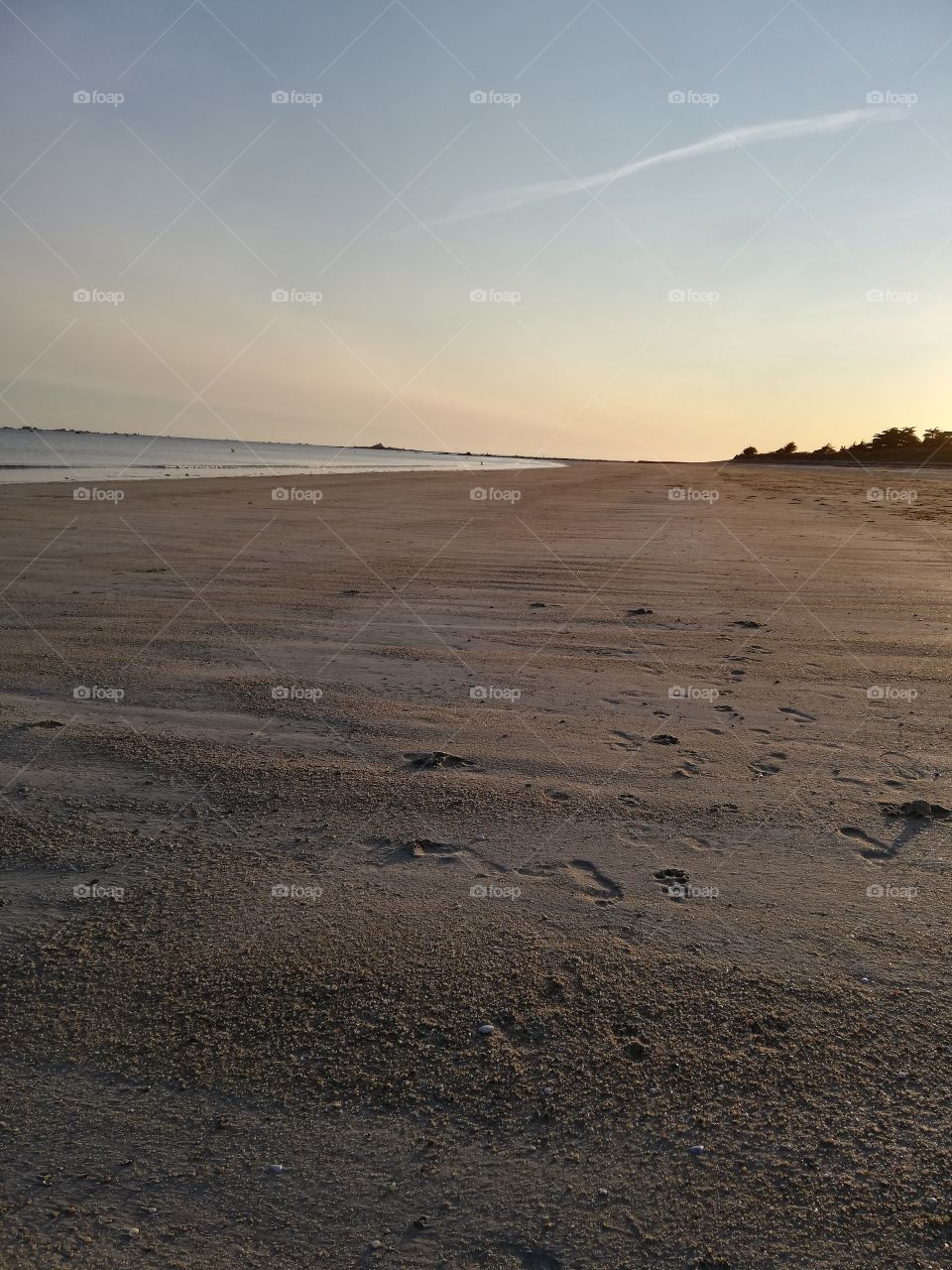 Plage en soirée