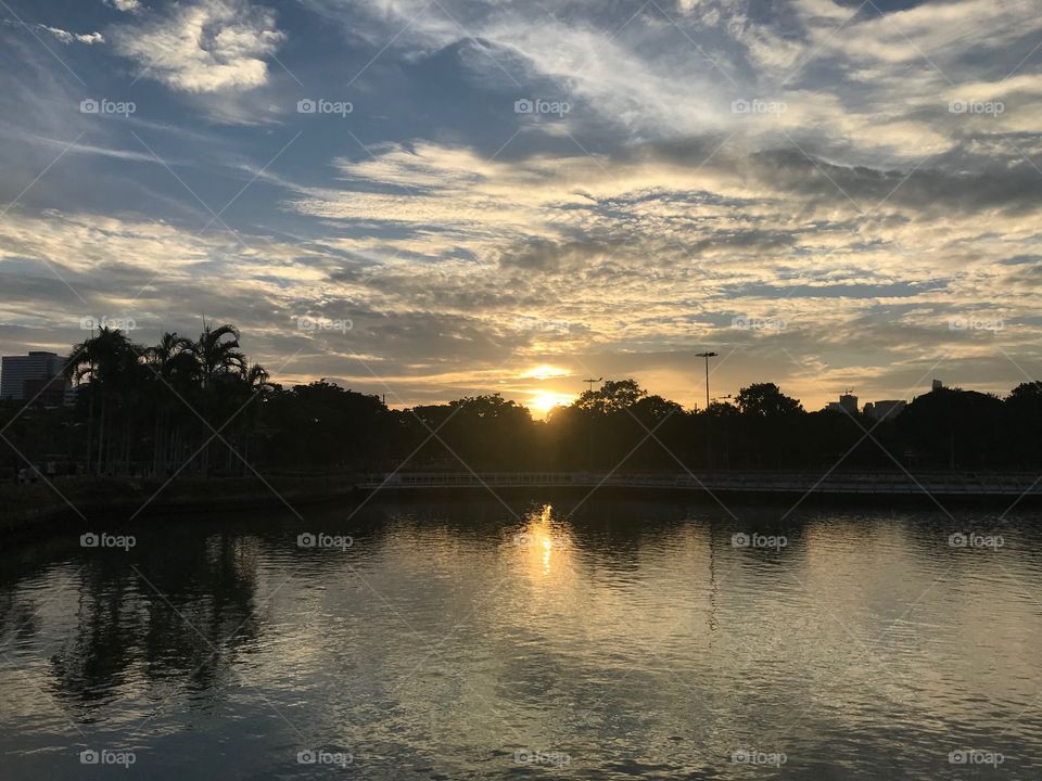 Sunset, Water, Dawn, Reflection, Lake