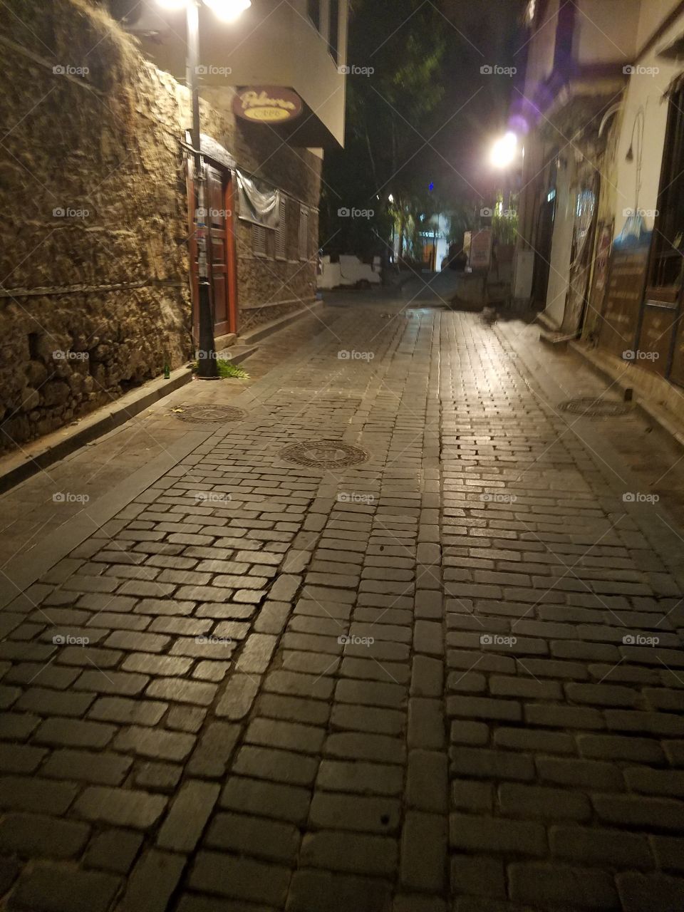 ancient Roman streets in old town antalya turkey