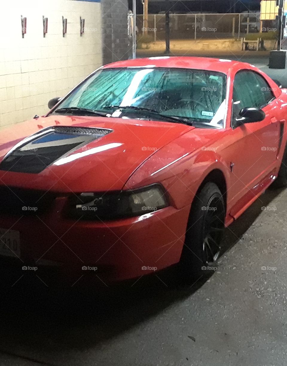 my mustang went to wash it
