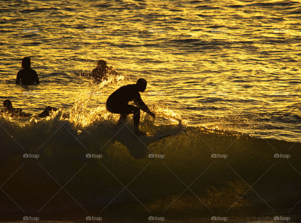Sunset surfing in Perth Western Australia