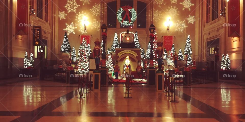 Christmas display at Kansas City Union Station