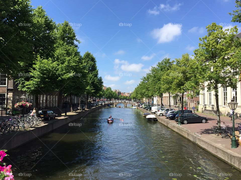 Rapenburg. The Rapenburg canal in Leiden, The Netherlands. 