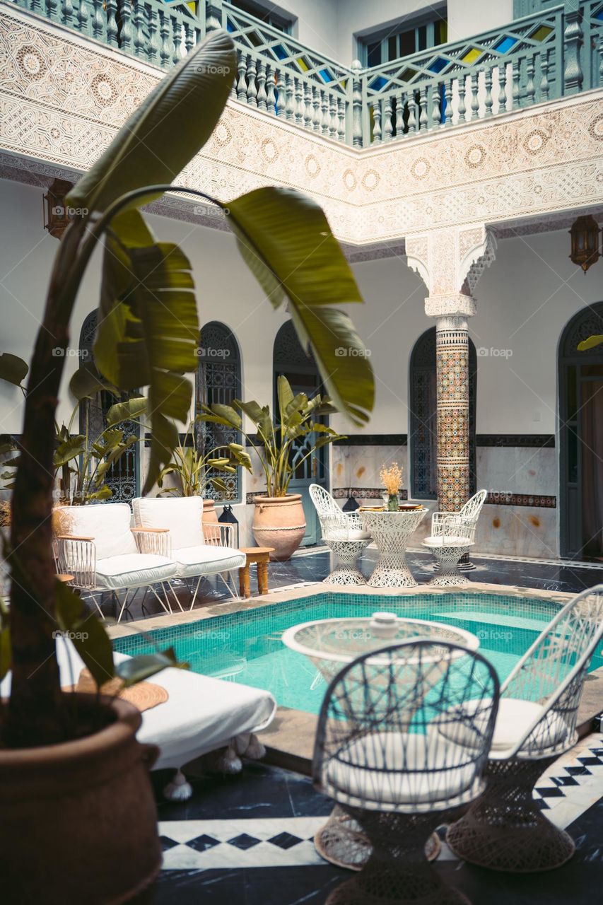 A picture of a hotel in Morocco