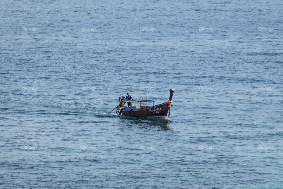 Boat driver on his duty