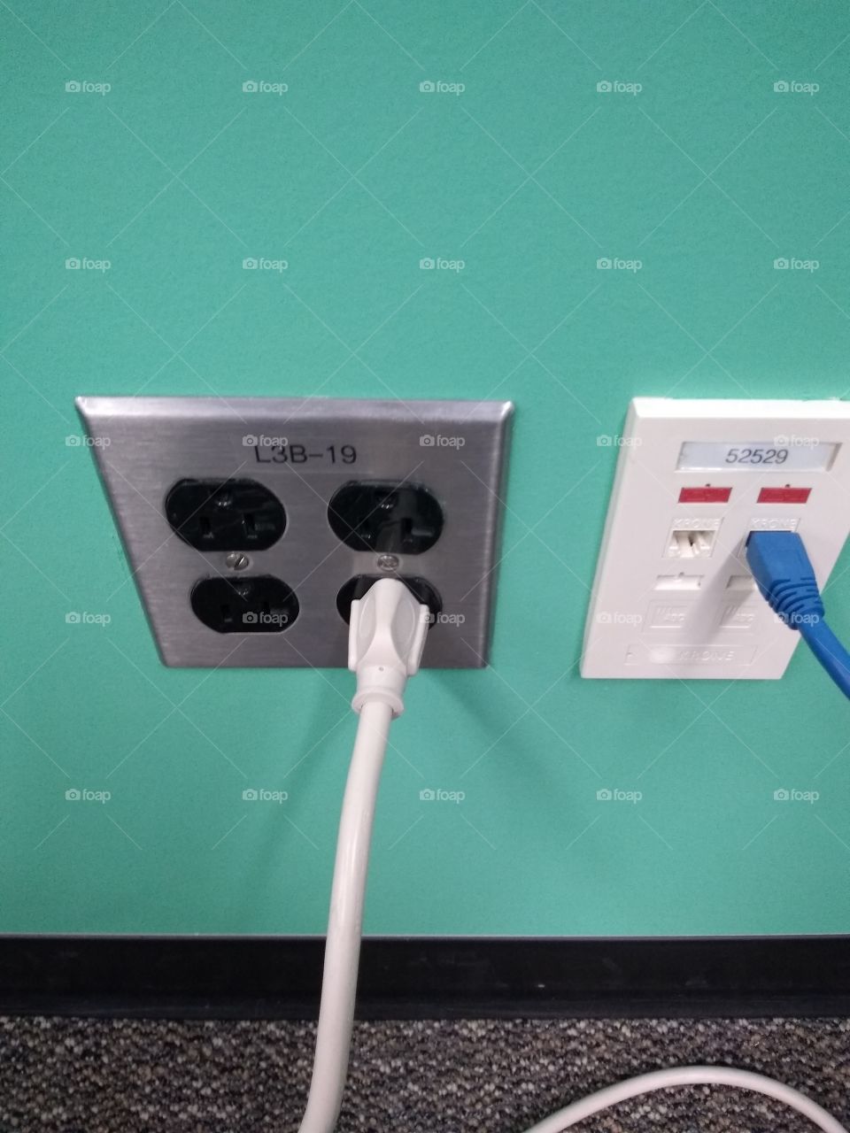 electrical and network outlets
