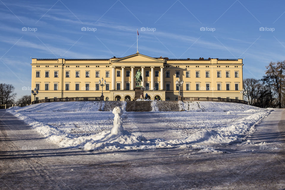 Snow man in Oslo 