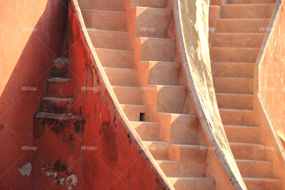 Abstract stairs in Jantar Mantar,  New Delhi, India