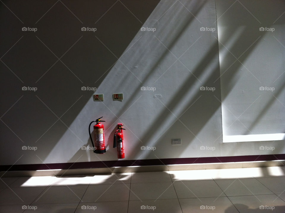 red white shadow fire by Bea