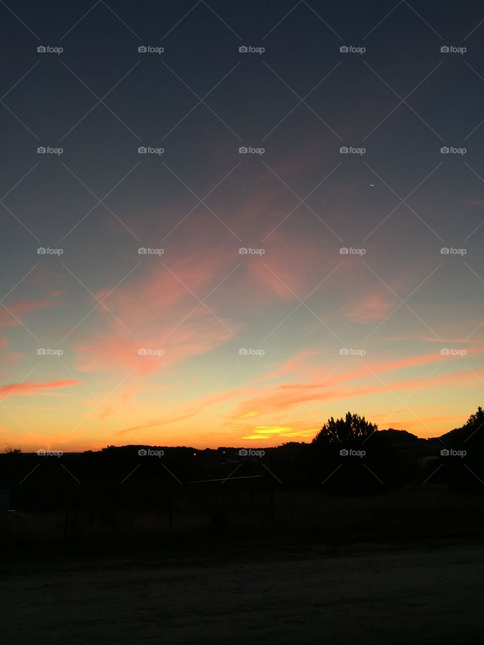 Sunset . Texas sky