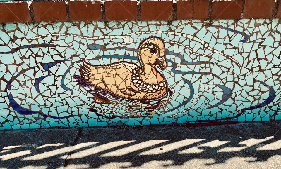 Watts California.  Mosaics that took 30 years to complete