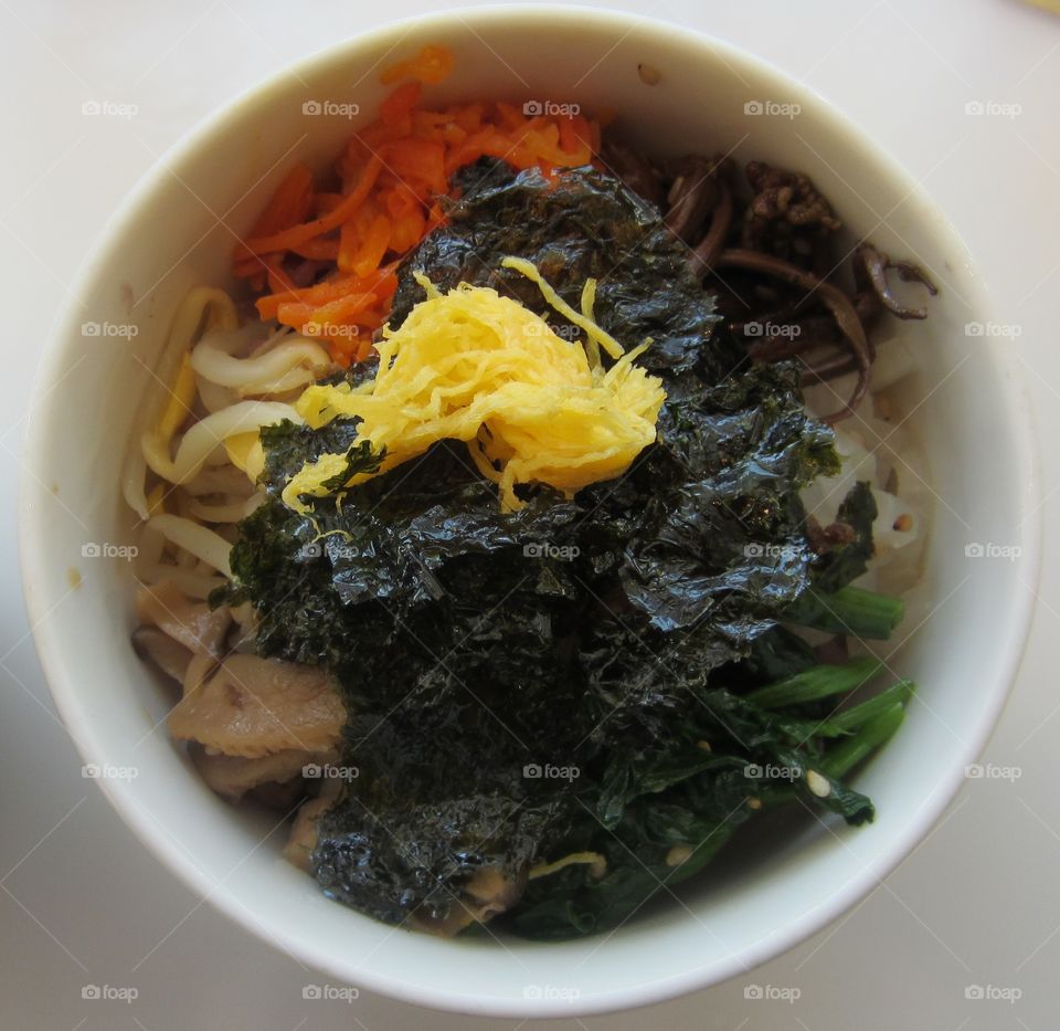 Japanese Ramen Noodles with Seaweed