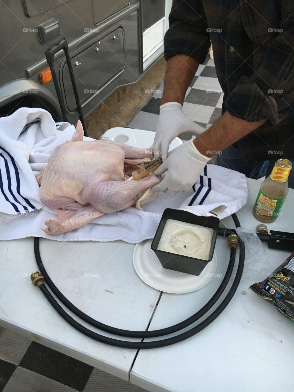 getting our turkey ready 