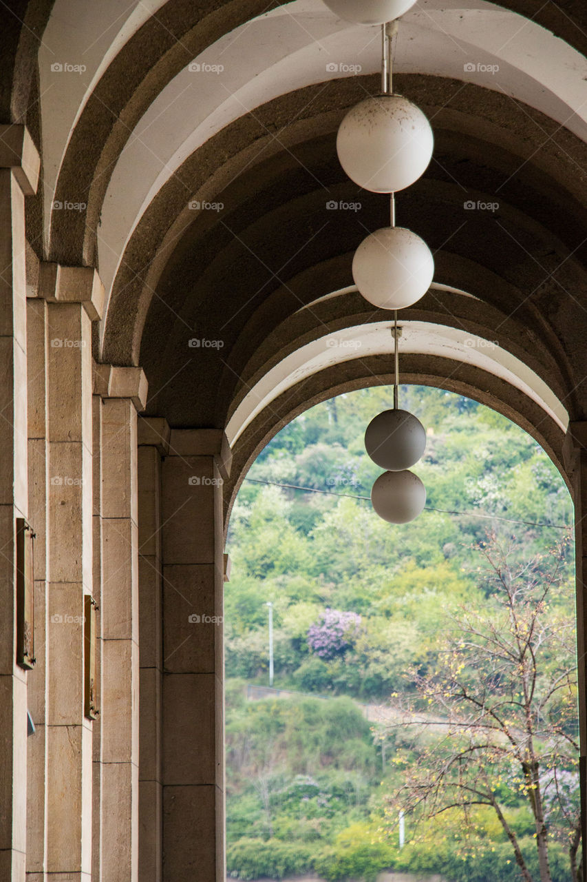 Archway with park in background 