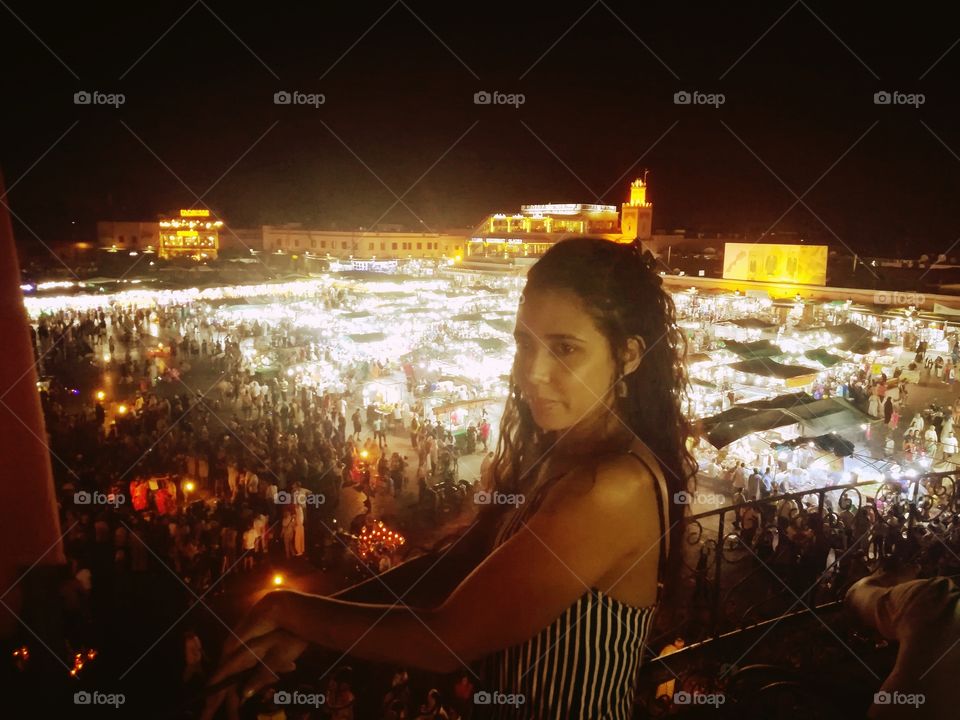 Enjoying the night in Jemaa el-Fna Marrakesh