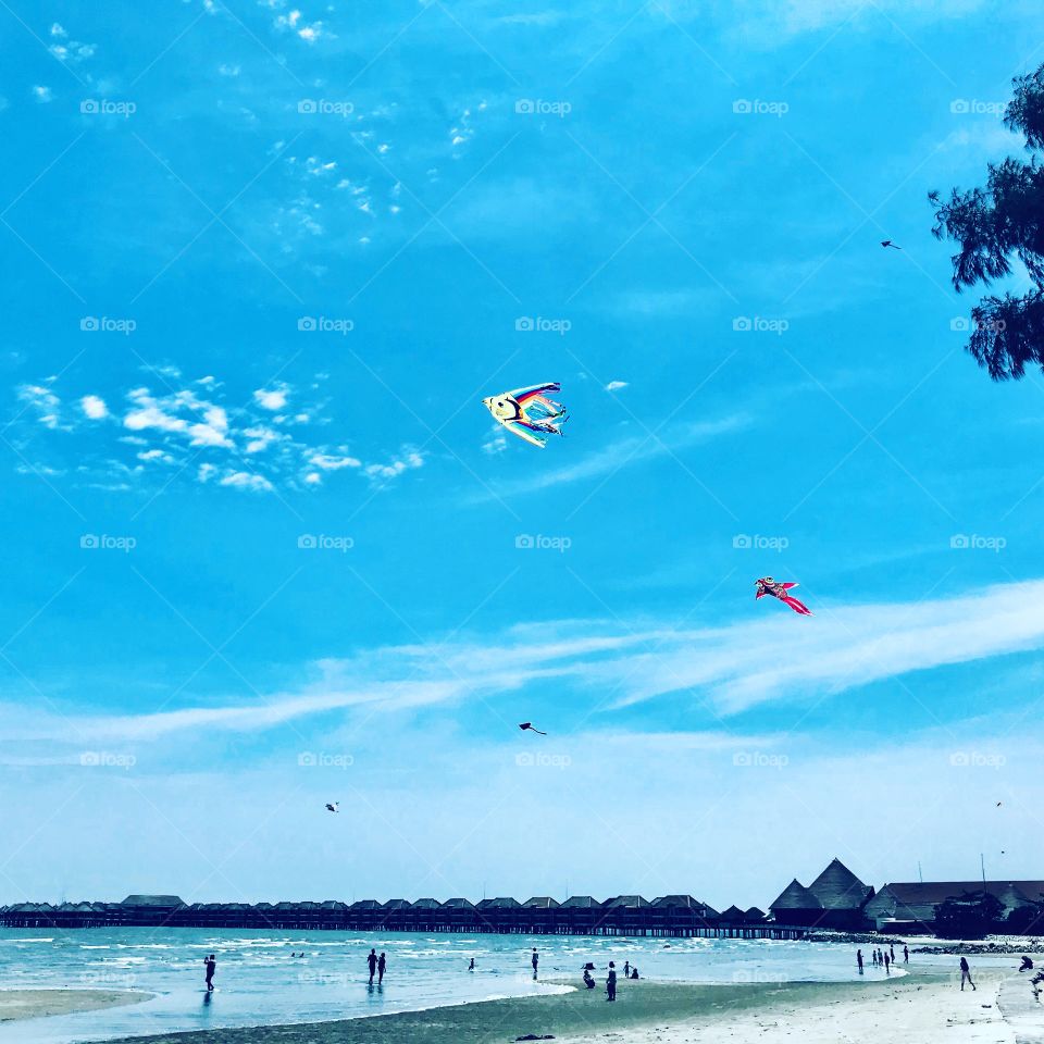 Summer time at beach 