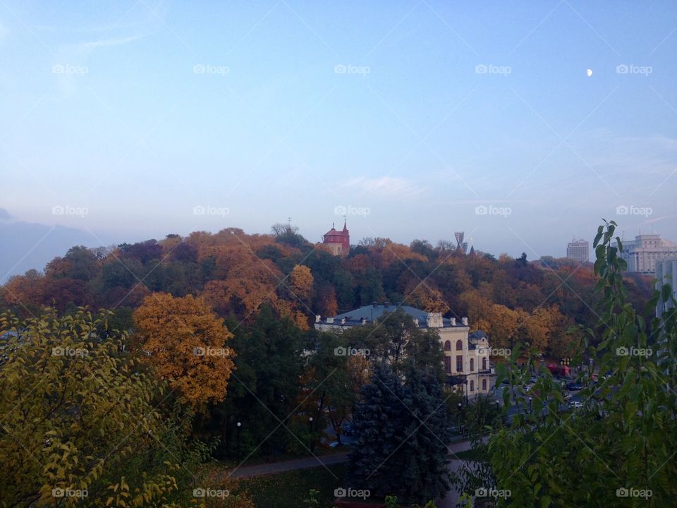 Autumn on the hills if Kyiv