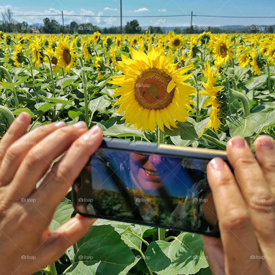 Selfie in the sun