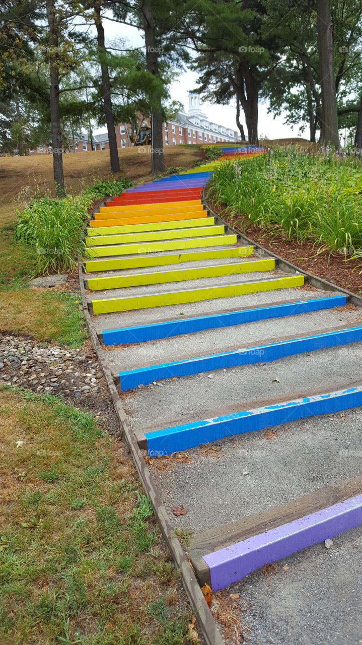 Rainbow stairs