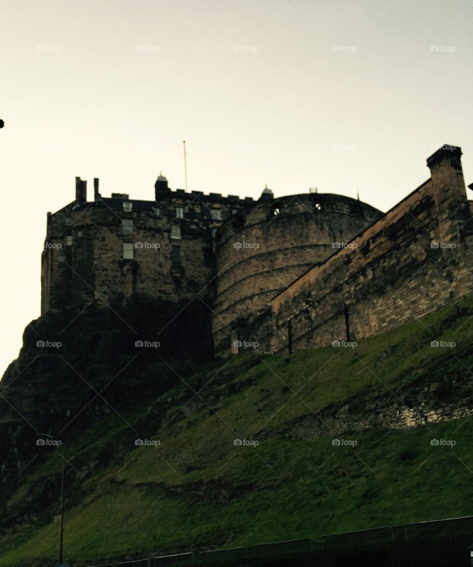 Castle Rock. The Edinburgh Castle