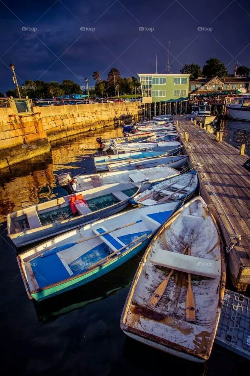 boats at twilight
