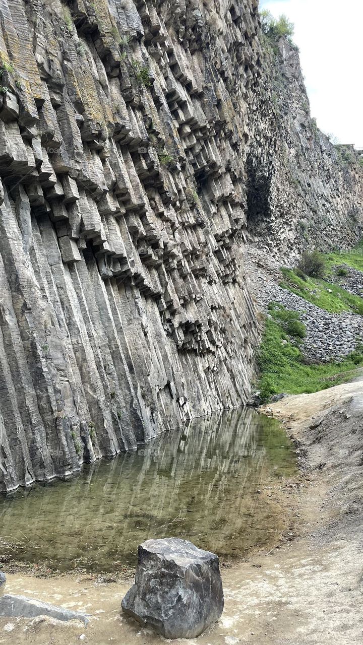 Mini lake in mountains 
