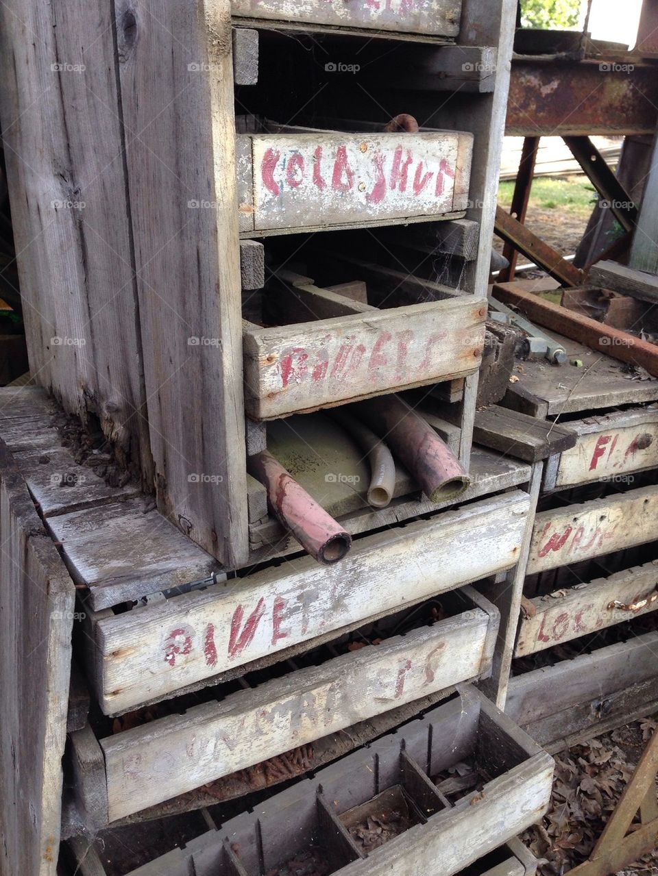 old shop drawers