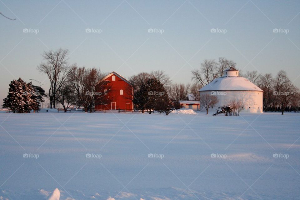 Winter Barn