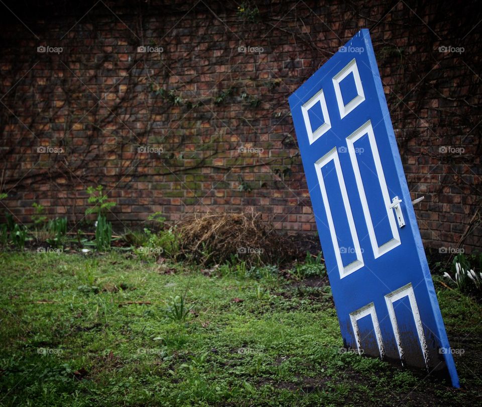 blue door