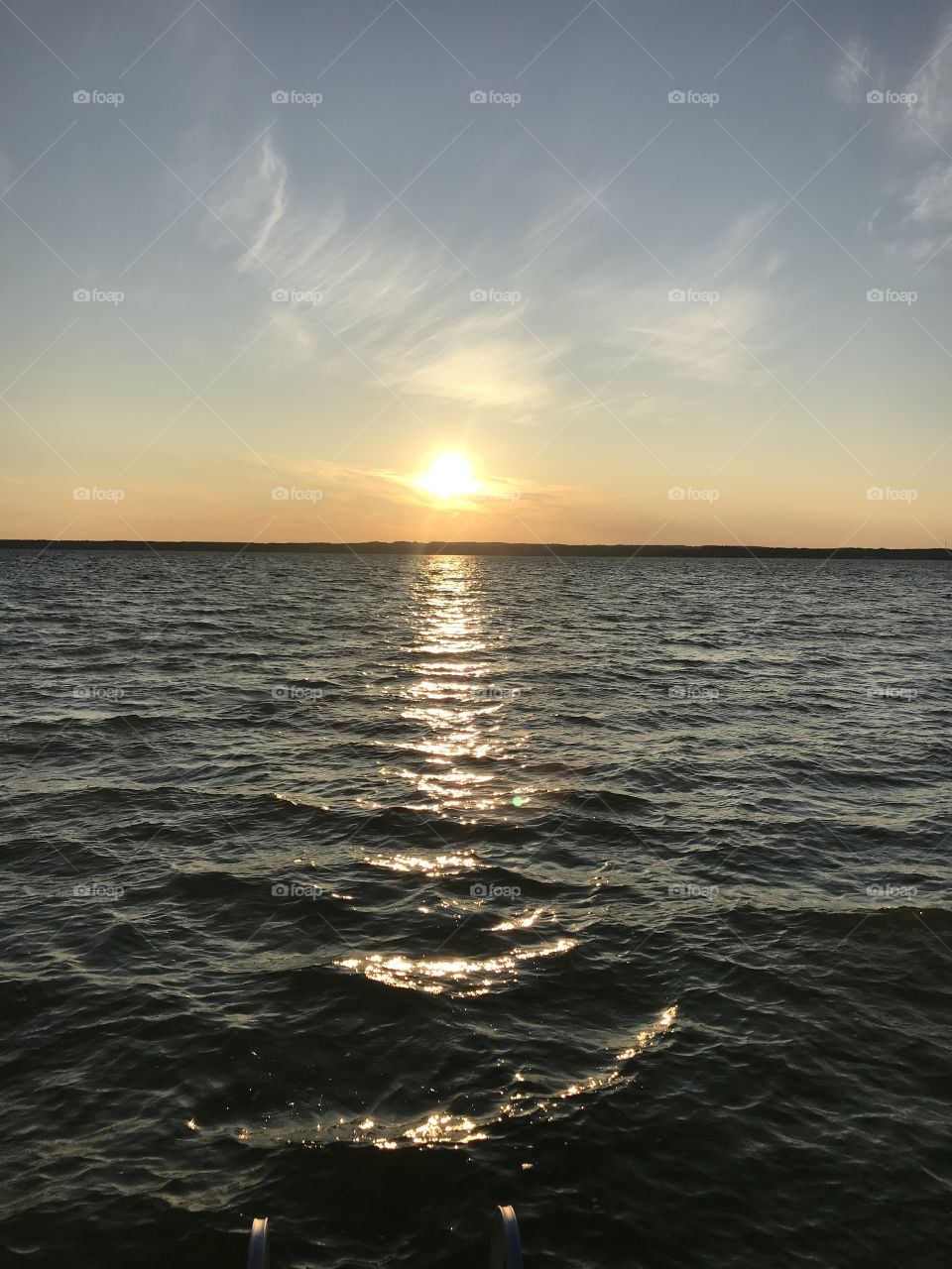 Sun hitting the water at the right moment 