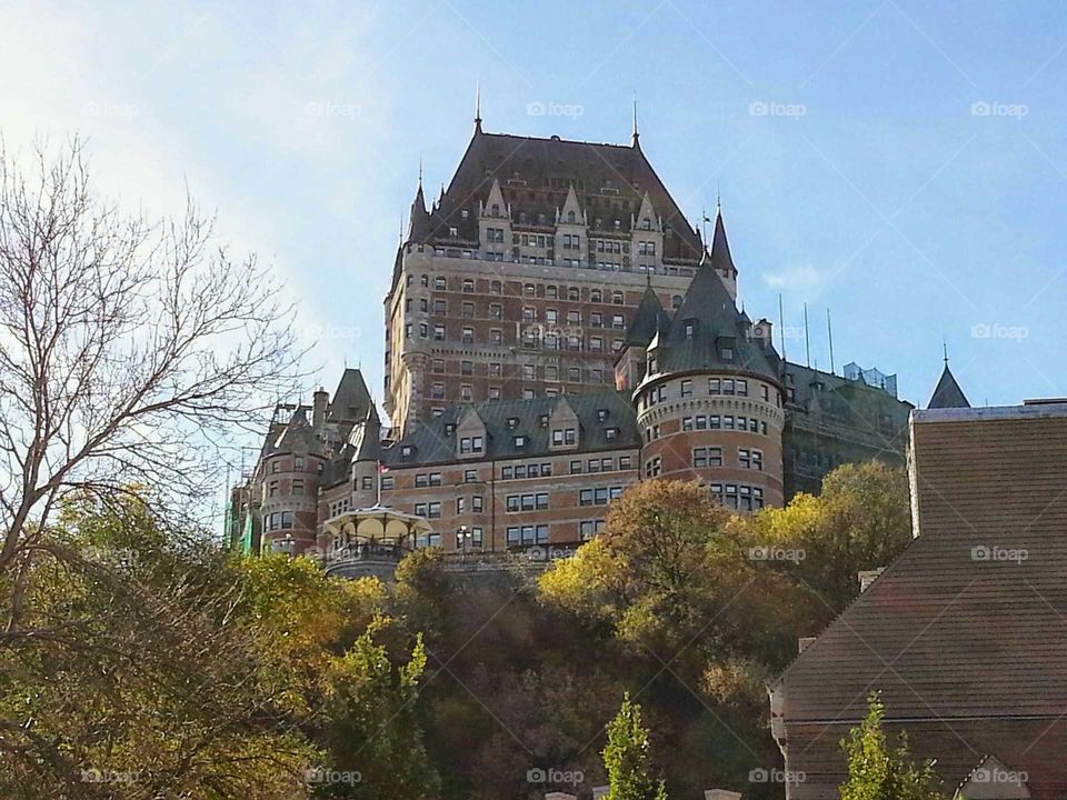The famous chateau Frontenac in Quebec city