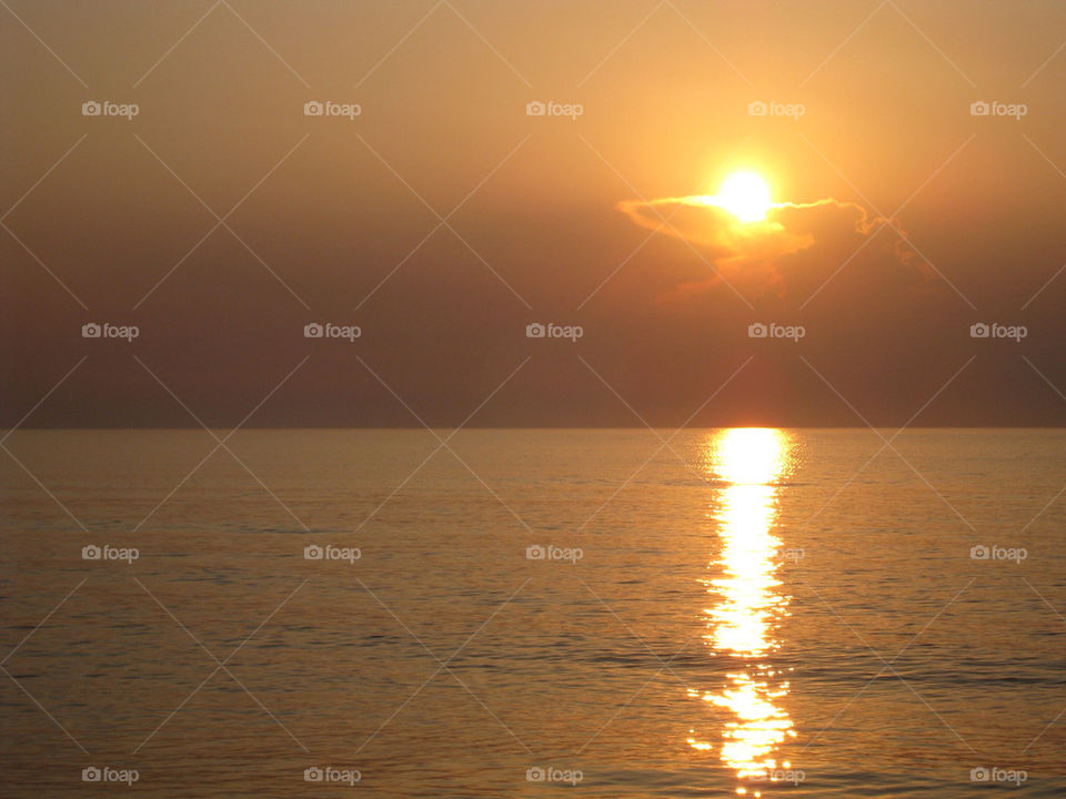 beach ocean sky sunset by technotimber