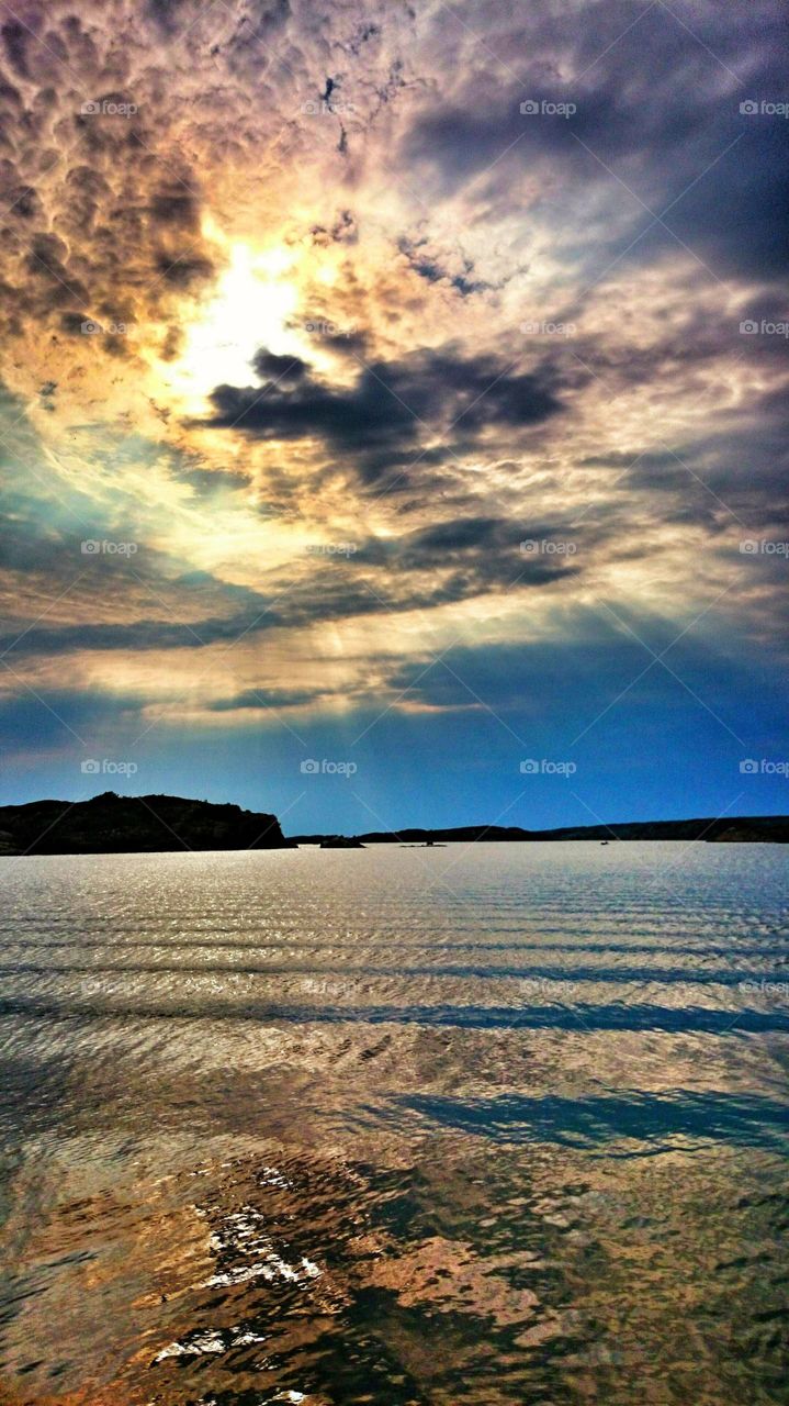 Dramatic sky over water