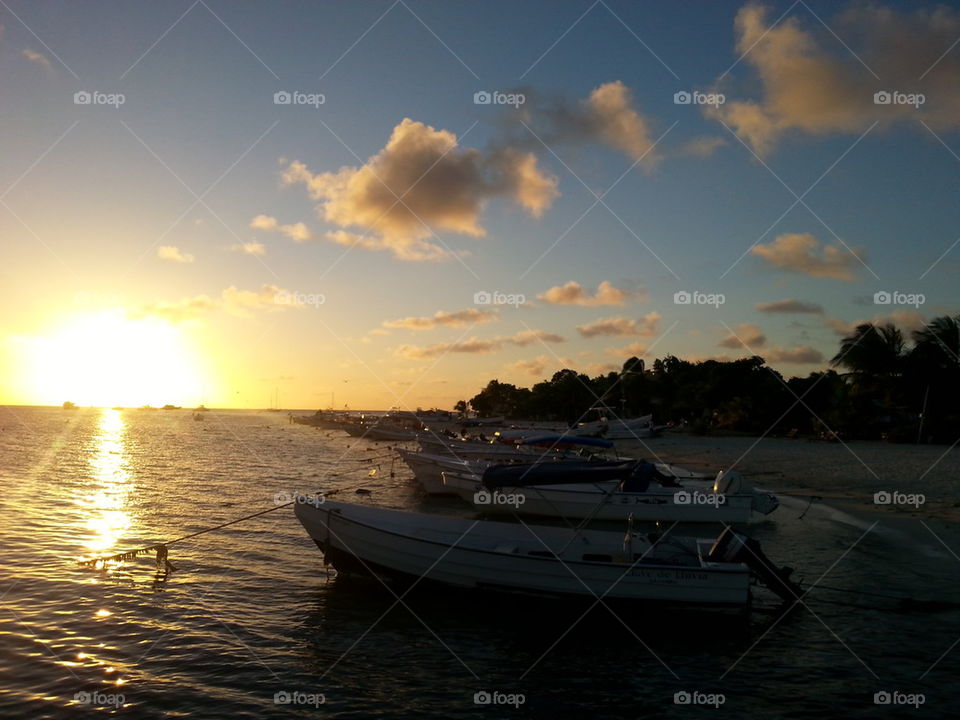 sunset in Los Roques