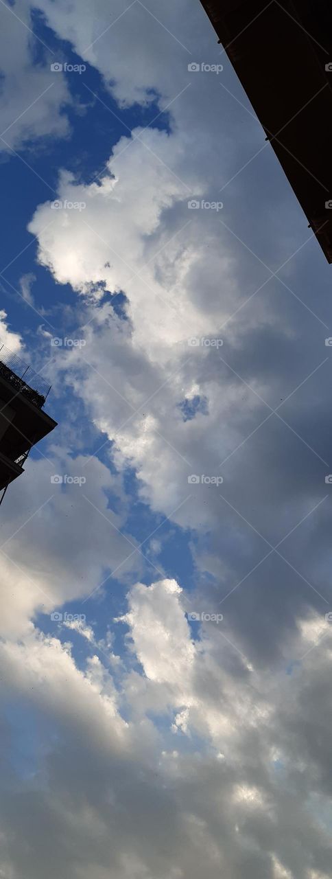 clouds and roofs