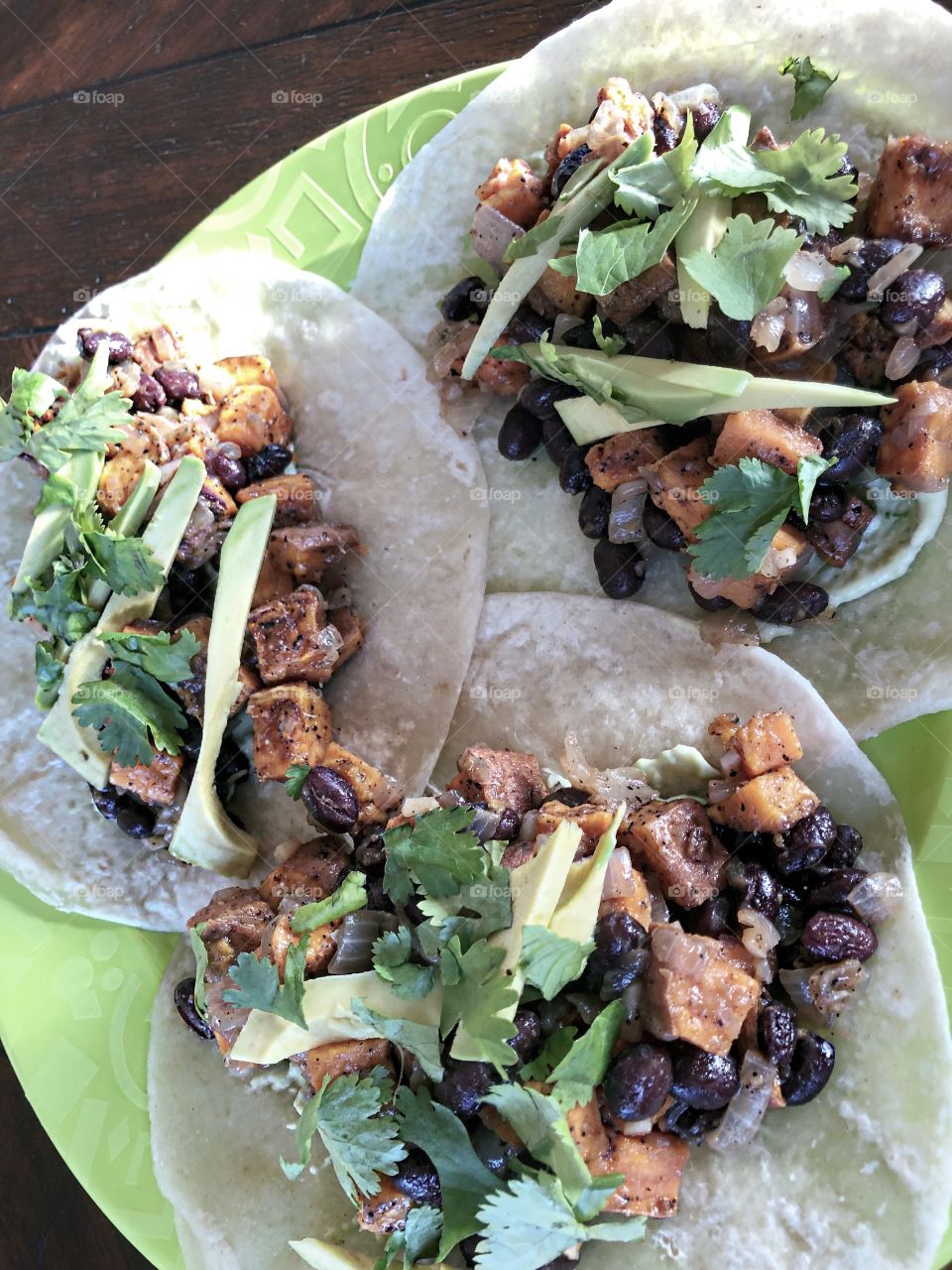 Sweet potato and black bean tacos