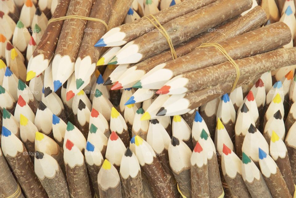 Wooden colouring pencils