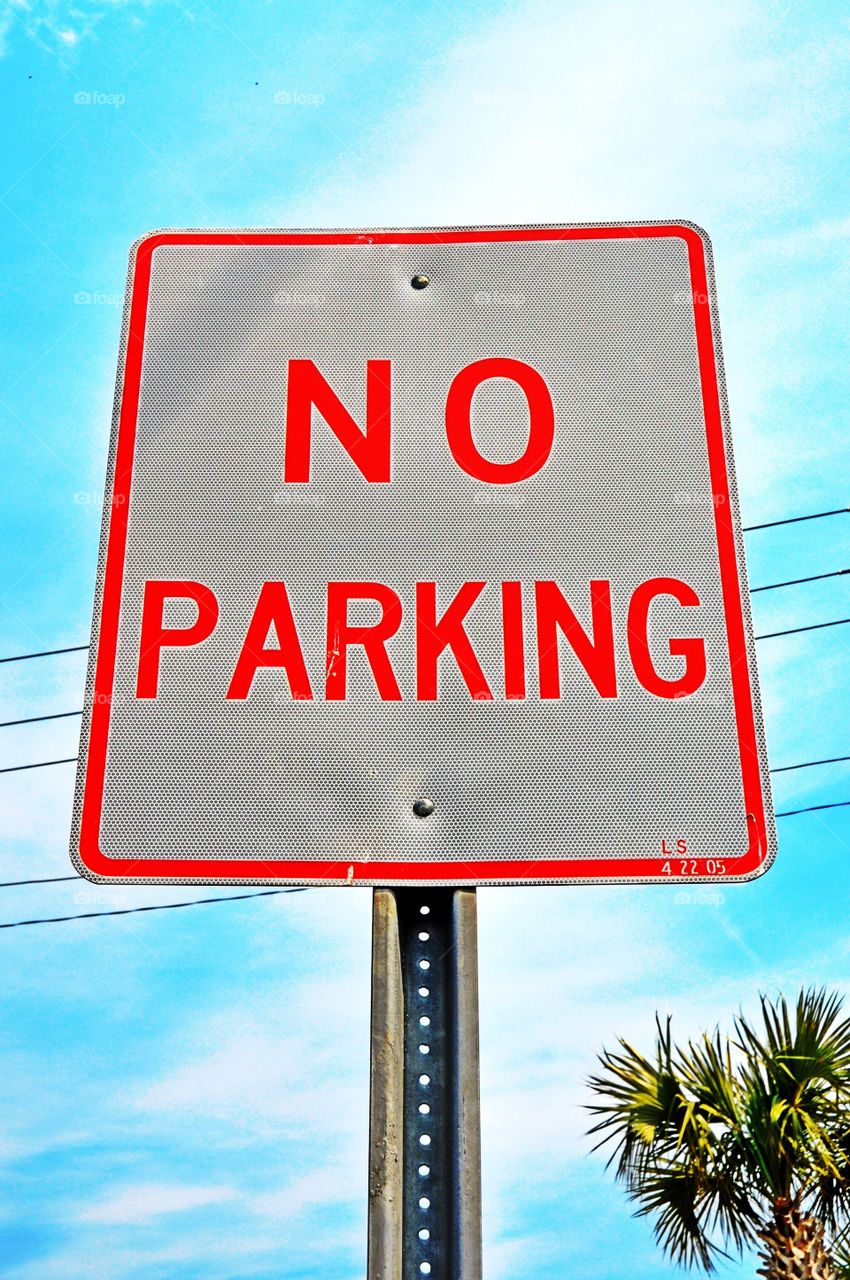 No parking sign 